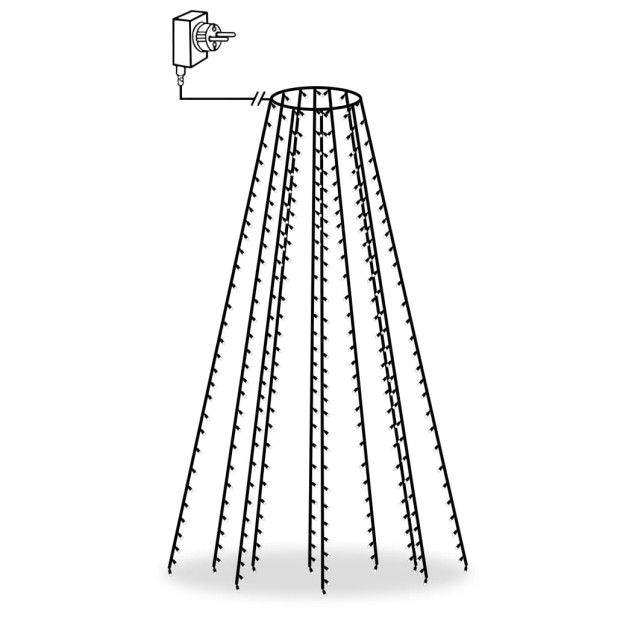 Karácsonyfa-fényfüzér 250 kék LED-del 250 cm - utánvéttel vagy ingyenes szállítással