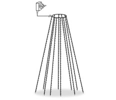 Karácsonyfa-fényfüzér 400 színes LED-del 400 cm - utánvéttel vagy ingyenes szállítással