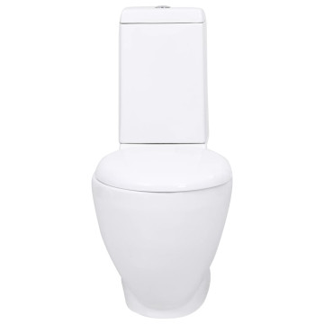 Fürdőszobai kerek fehér kerámia WC alsó vízelvezetéssel - utánvéttel vagy ingyenes szállítással