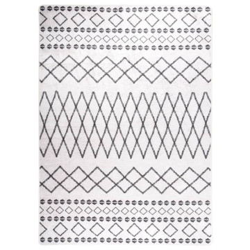 Fekete és fehér csúszásmentes mosható szőnyeg 120 x 180 cm - utánvéttel vagy ingyenes szállítással