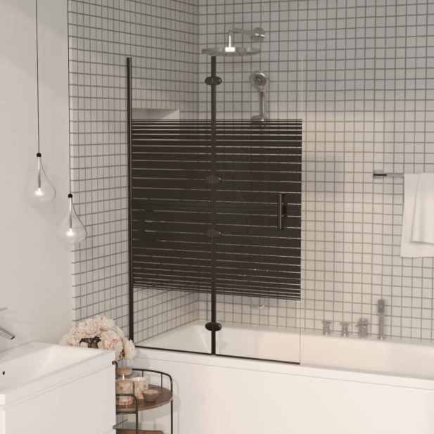 Fekete ESG zuhanykabin összecsukható ajtóval 80 x 140 cm - utánvéttel vagy ingyenes szállítással