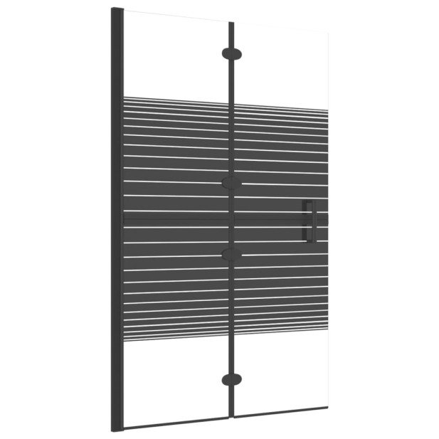 Fekete ESG zuhanykabin összecsukható ajtóval 80 x 140 cm - utánvéttel vagy ingyenes szállítással