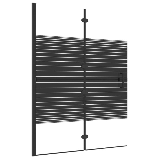 Fekete ESG zuhanykabin összecsukható ajtóval 100 x 140 cm - utánvéttel vagy ingyenes szállítással