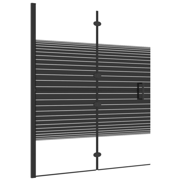 Fekete ESG zuhanykabin összecsukható ajtóval 120x140 cm - utánvéttel vagy ingyenes szállítással