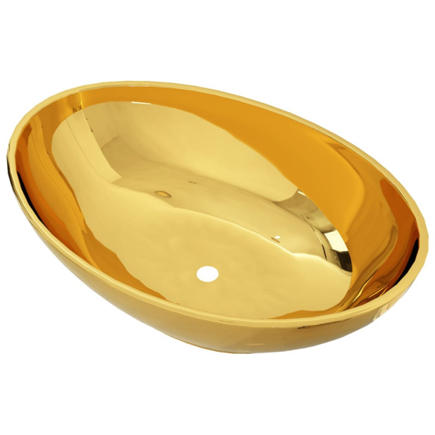 Aranyszínű kerámia mosdókagyló 40 x 33 x 13,5 cm - utánvéttel vagy ingyenes szállítással