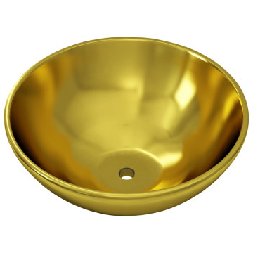 Aranyszínű kerámia mosdókagyló 32,5 x 14 cm - utánvéttel vagy ingyenes szállítással