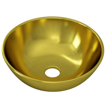 Aranyszínű kerámia mosdókagyló 28 x 10 cm - utánvéttel vagy ingyenes szállítással