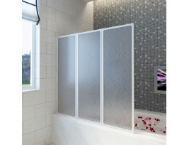 ZuhanyFal Kádparaván 141 x 132 cm 3 Panel Összehajtható - utánvéttel vagy ingyenes szállítással