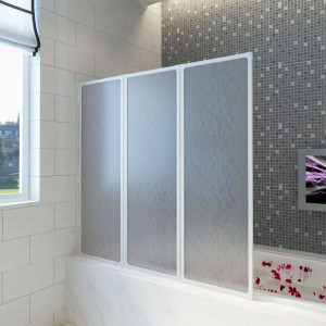 ZuhanyFal Kádparaván 141 x 132 cm 3 Panel Összehajtható - utánvéttel vagy ingyenes szállítással