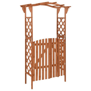 Tömör fenyőfa pergola kapuval 116 x 40 x 204 cm - utánvéttel vagy ingyenes szállítással