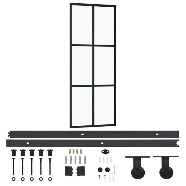 ESG üveg és alumínium tolóajtó fényszerelvény-szettel 76x205 cm - utánvéttel vagy ingyenes szállítással