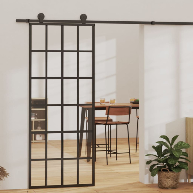 ESG üveg és alumínium tolóajtó fémszerelvény-szettel 76x205 cm - utánvéttel vagy ingyenes szállítással