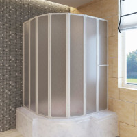 Zuhanyzó kádparaván 140 x 168 cm 7 panelek behajtható törülközőtartó - utánvéttel vagy ingyenes szállítással