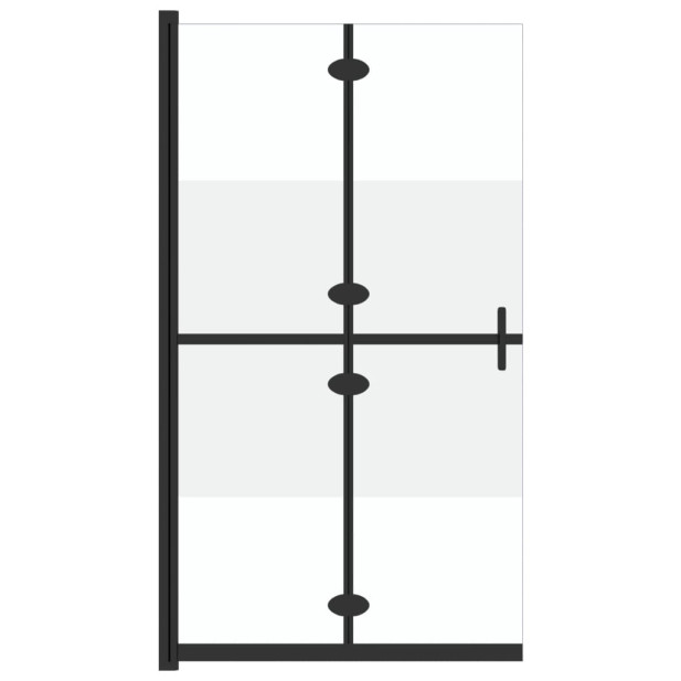 Selyemmatt ESG üveg összecsukható zuhanyfal 90 x 190 cm - utánvéttel vagy ingyenes szállítással