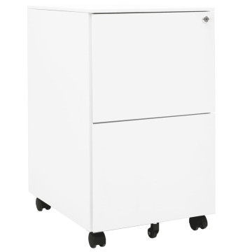 Fehér acél mobil iratszekrény 39 x 45 x 67 cm - utánvéttel vagy ingyenes szállítással