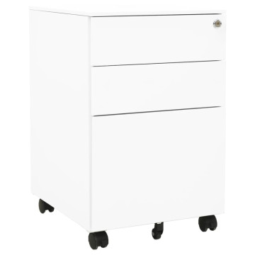 Fehér acél mobil iratszekrény 39 x 45 x 60 cm - utánvéttel vagy ingyenes szállítással