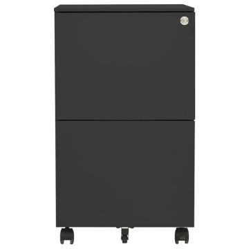 Antracitszürke acél mobil iratszekrény 39 x 45 x 67 cm - utánvéttel vagy ingyenes szállítással