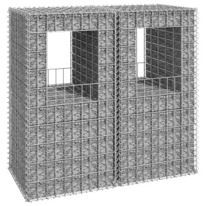 2 db vas gabionkosaras oszlop 50 x 50 x 100 cm - utánvéttel vagy ingyenes szállítással