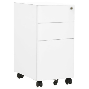 Fehér acél mobil iratszekrény 30 x 45 x 59 cm - utánvéttel vagy ingyenes szállítással