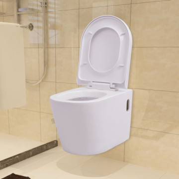 Falra szerelhető fehér kerámia WC - utánvéttel vagy ingyenes szállítással