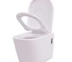 Falra szerelhető fehér kerámia WC - utánvéttel vagy ingyenes szállítással