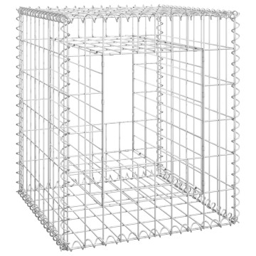 Vas gabionkosaras oszlop 50 x 50 x 60 cm - utánvéttel vagy ingyenes szállítással