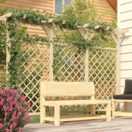 Impregnált fenyőfa kerti kerítés pergolatetővel 400x50x200cm - utánvéttel vagy ingyenes szállítással
