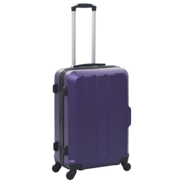 3 db lila keményfalú ABS gurulós bőrönd - utánvéttel vagy ingyenes szállítással