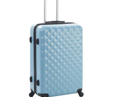 3 db kék keményfalú ABS gurulós bőrönd - utánvéttel vagy ingyenes szállítással