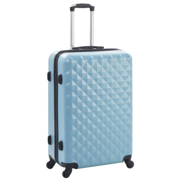 3 db kék keményfalú ABS gurulós bőrönd - utánvéttel vagy ingyenes szállítással