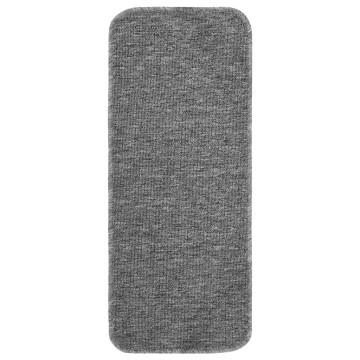 15 db szürke négyszögű csúszásmentes lépcsőszőnyeg 60 x 25 cm - utánvéttel vagy ingyenes szállítással