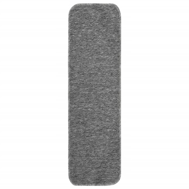 15 db szürke négyszögű csúszásmentes lépcsőszőnyeg 75 x 20 cm - utánvéttel vagy ingyenes szállítással