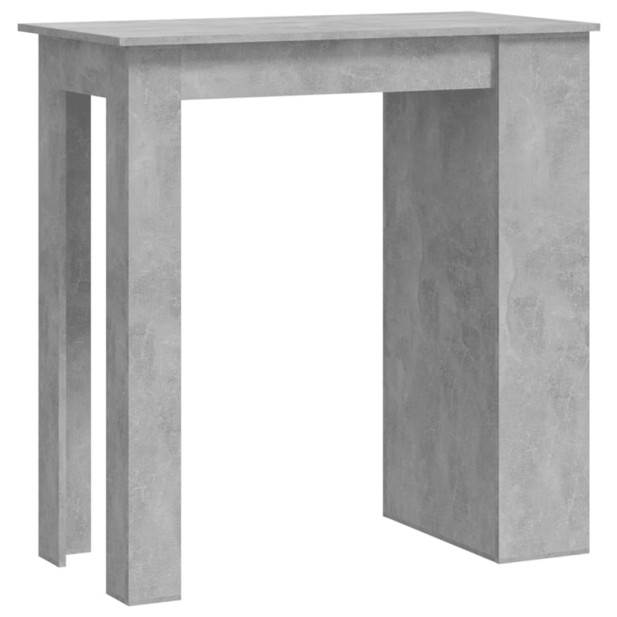 Betonszürke bárasztal tárolópolccal 102 x 50 x 103,5 cm - utánvéttel vagy ingyenes szállítással