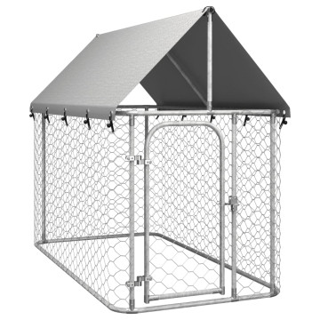 Kültéri kutyakennel tetővel 200 x 100 x 150 cm - utánvéttel vagy ingyenes szállítással
