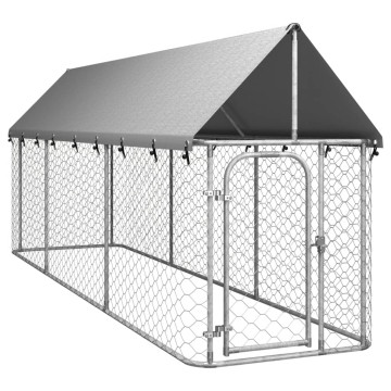 Kültéri kutyakennel tetővel 400 x 100 x 150 cm - utánvéttel vagy ingyenes szállítással