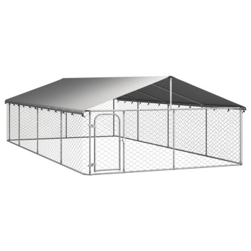 Kültéri kutyakennel tetővel 600 x 300 x 150 cm - utánvéttel vagy ingyenes szállítással