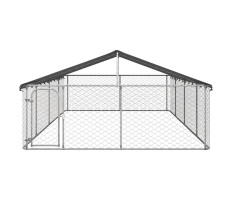 Kültéri kutyakennel tetővel 600 x 300 x 150 cm - utánvéttel vagy ingyenes szállítással