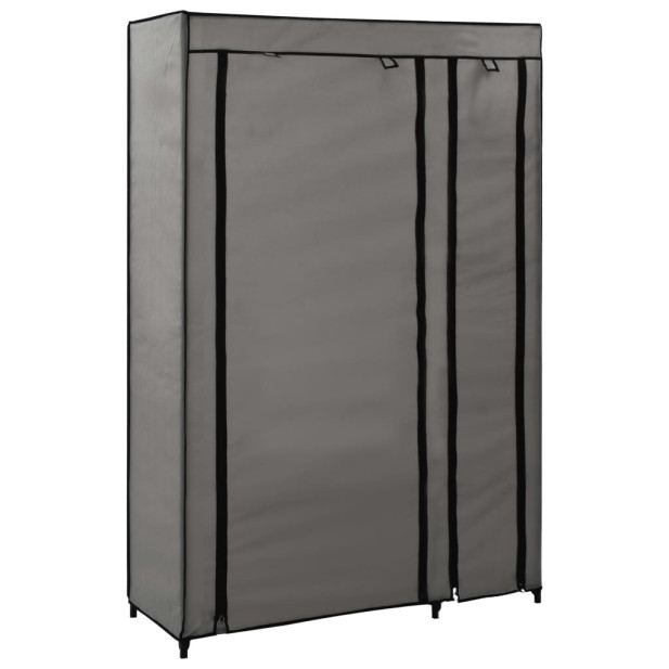 2 db szürke összecsukható szövet ruhásszekrény 110x45x175 cm - utánvéttel vagy ingyenes szállítással