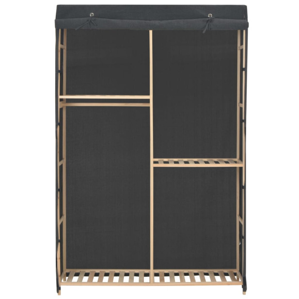 3-szintes szürke szövet ruhásszekrény 110 x 40 x 170 cm - utánvéttel vagy ingyenes szállítással