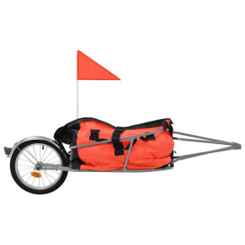 Kerékpár-utánfutó narancssárga/fekete táskával - utánvéttel vagy ingyenes szállítással