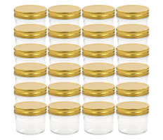 24 db 110 ml-es befőttesüveg aranyszínű tetővel - utánvéttel vagy ingyenes szállítással