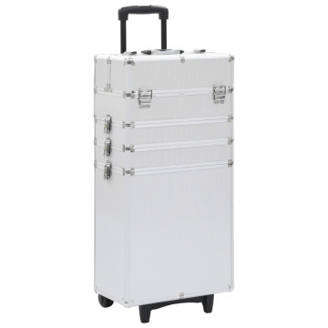 Ezüstszínű alumínium sminkbőrönd - utánvéttel vagy ingyenes szállítással