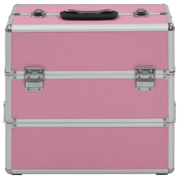 Rózsaszín alumínium sminktáska 37 x 24 x 35 cm - utánvéttel vagy ingyenes szállítással