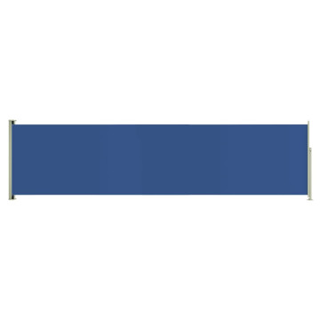 Kék behúzható oldalsó terasznapellenző 160 x 600 cm - utánvéttel vagy ingyenes szállítással