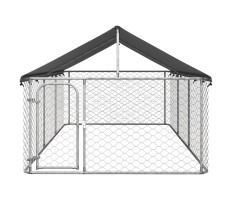 Kültéri kutyakennel tetővel 400 x 200 x 150 cm - utánvéttel vagy ingyenes szállítással