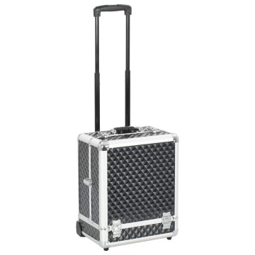 Fekete alumínium sminkbőrönd 35 x 29 x 45 cm - utánvéttel vagy ingyenes szállítással