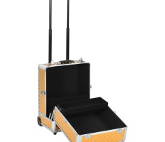 Aranyszínű alumínium sminkbőrönd 35 x 29 x 45 cm - utánvéttel vagy ingyenes szállítással