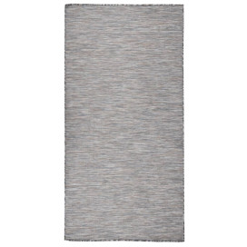Barna-fekete lapos szövésű kültéri szőnyeg 100 x 200 cm - utánvéttel vagy ingyenes szállítással