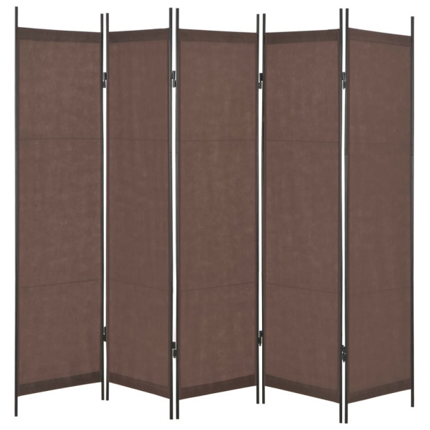 Barna 5 paneles paraván 250 x 180 cm - utánvéttel vagy ingyenes szállítással