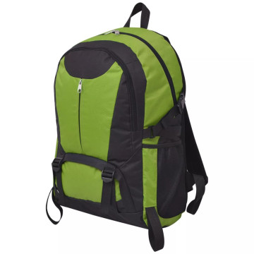 Fekete és zöld 40 L túrázó hátizsák - utánvéttel vagy ingyenes szállítással